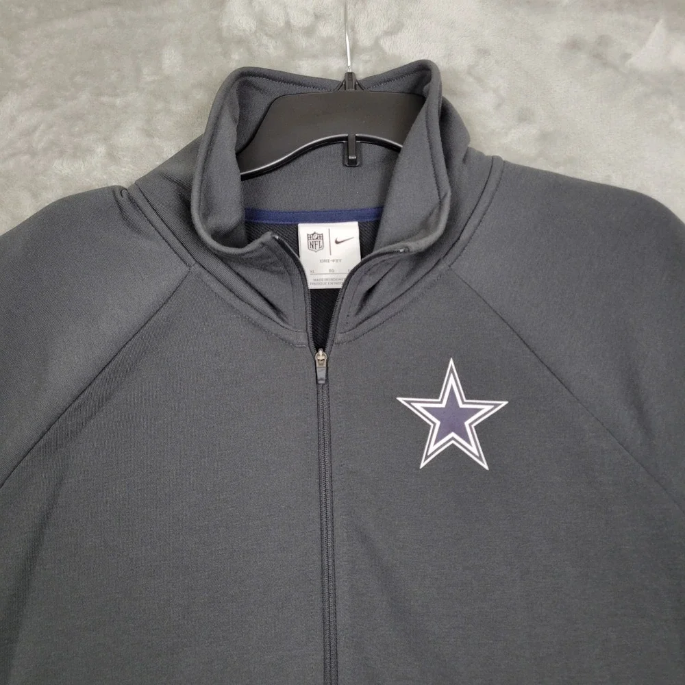 Dallas Cowboys Nike Dri-FIT Men's XL Dark Gray 1/4 Zip Warm Pullover Long Sleeve